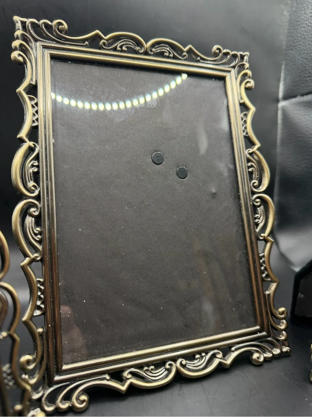 Vintage Ornate Brass Tone Picture Frame Set of 3 Victorian Style